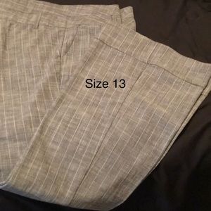 Dress pants (gray w/white pinstripes)